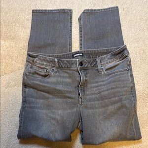 Express Slim Straight Grey Jeans